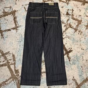 Vintage Dodeca Black Baggy Jeans Size 38x34 Wide Leg Y2K Southpole Style